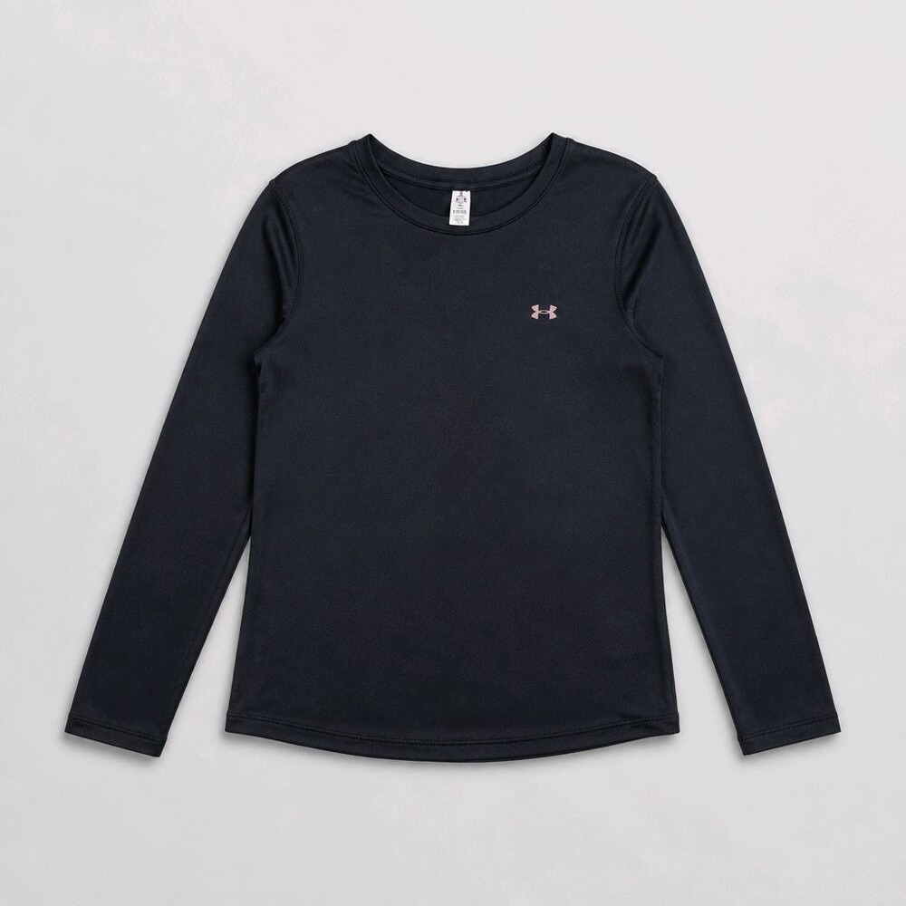 Under Armour Youth Large Long Sleeve Shirt Black Polyester